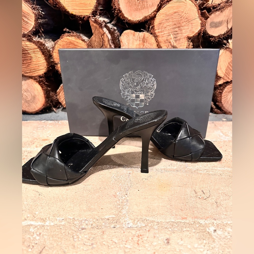 Vince Camuto Black Brelanie Heeled Sandals sz 9